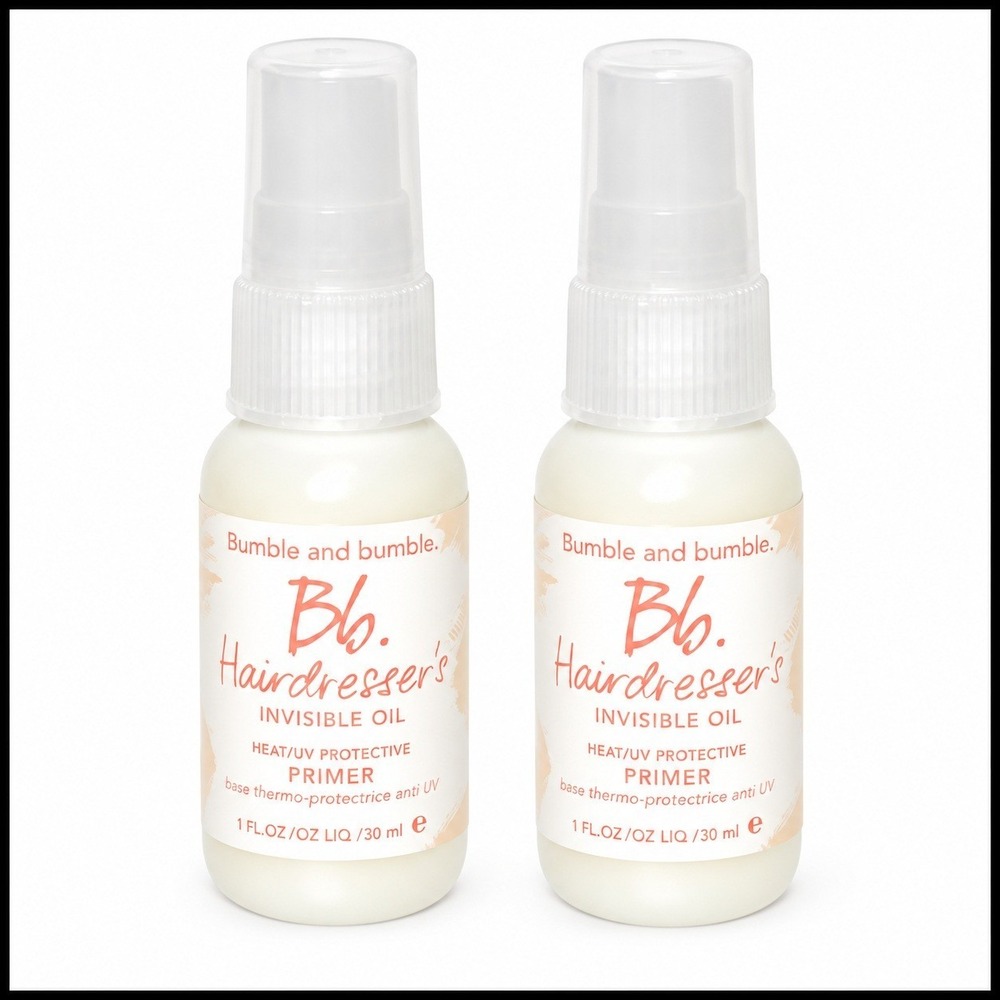 2 x Bumble & bumble Bb hairdresser's invisible oil heat/uv primer 1 fl oz Travel